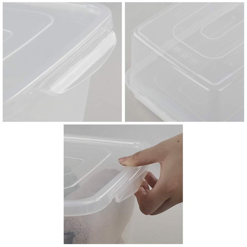 Jekiyo Clear Plastic Storage Bin, 14 Quart Latching Box Container with Lid, 4 Packs - Image 3